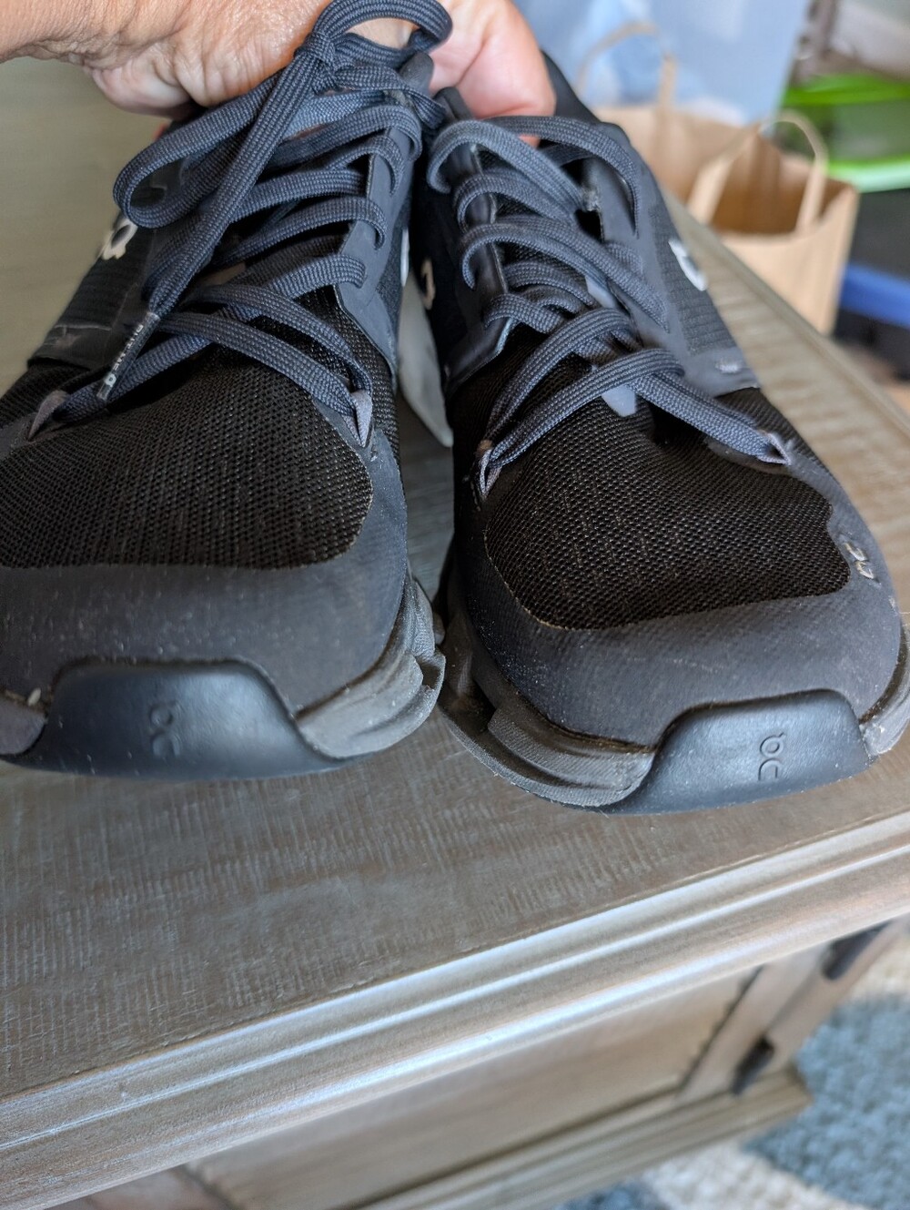 On Running Blackand White Women's  Athletic Running Sneakers